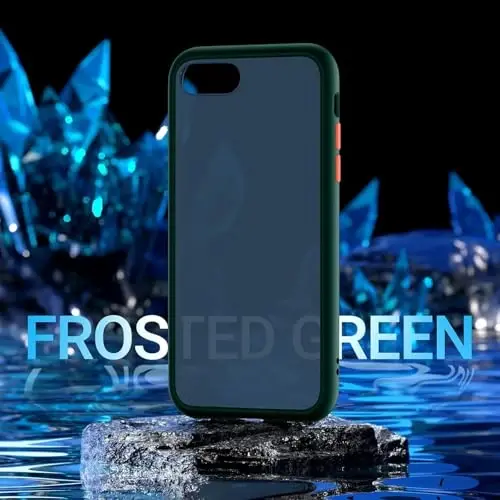 TORRAS iPhone SE 2022/SE 2020/7 uchun zarbadan himoyalovchi g‘ilof [Harbiy standart bo‘yicha sertifikatlangan] Yarim shaffof qattiq orqa qopqoqli ingichka iPhone 8 g‘ilofi, 4.7'', Yashil - 5