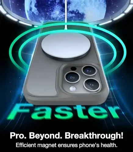 TORRAS Magnetic Guardian iPhone 15 Pro Max uchun g'ilof, [Harbiy darajadagi tushish sinovidan o'tgan] [MagSafe bilan mos] iPhone 15 Pro Max telefon g'ilofi 2023 uchun ingichka g'ilof, tabiiy titanium - 3