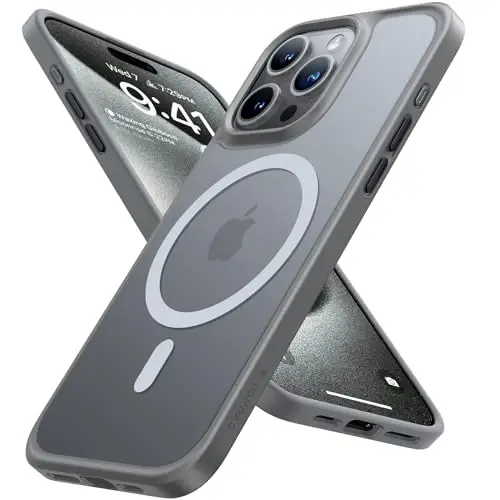TORRAS Magnetic Guardian iPhone 15 Pro Max uchun g'ilof, [Harbiy darajadagi tushish sinovidan o'tgan] [MagSafe bilan mos] iPhone 15 Pro Max telefon g'ilofi 2023 uchun ingichka g'ilof, tabiiy titanium - 1