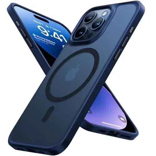 TORRAS Magnetic Guardian iPhone 15 Pro Max uchun mo'ljallangan g'ilof, harbiy darajadagi tushish sinovidan o'tgan, MagSafe bilan mos, iPhone 15 Pro Max telefon g'ilofi uchun ingichka g'ilof (6.7