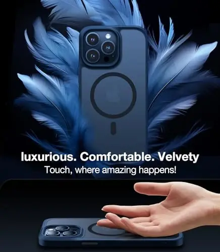 TORRAS Magnetic Guardian iPhone 15 Pro Max uchun mo'ljallangan g'ilof, harbiy darajadagi tushish sinovidan o'tgan, MagSafe bilan mos, iPhone 15 Pro Max telefon g'ilofi uchun ingichka g'ilof (6.7