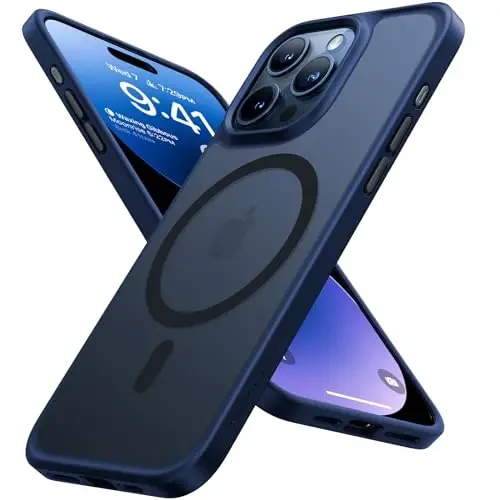 TORRAS Magnetic Shockproof for iPhone 15 Pro Case, [Military-Grade Drop Tested] [Compatible with MagSafe] Translucent Slim Protective Anti-Scratch Anti-Fingerprint Guardian Mag 2023 