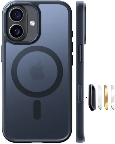 TORRAS Magnetic Shockproof for iPhone 17 case with Camera Control, [12FT Military Grade Drop Protection][Fit for MagSafe], Slim Translucent Anti-Fingerprint & Soft Touch Case for iPhone 17, Black - 4