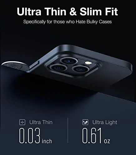 TORRAS Magnetic Slim Fit Designed for iPhone 14 Pro Case, Ultra Thin Strong Magnetic Velvety Touch Anti-Scratch Compatible with MagSafe Cover Phone Case for iPhone 14 Pro, Space Black - 4