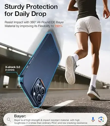 TORRAS Magnetic Slim-Fit for iPhone 15 Pro Max Case, Ultra-Thin 15 ProMax Phone Case Compatible with MagSafe, Lightweight Anti-Scratch Matte Hard iPhone 15 ProMax Case 6.7 inch OriginFit, Navy Blue - 6