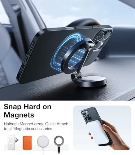 TORRAS Magnetic Slim Fit for iPhone 16 Pro Case, 6.3 inch, Ultra-Thin Case Compatible with MagSafe, Lightweight Matte Anti-Scratch Hard PC Cover Phone Case for iPhone 16 Pro OriginFit, Black - 4