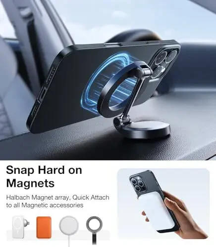 TORRAS Magnetic Slim Fit for iPhone 16 Pro Case, 6.3 inch, Ultra-Thin Case Compatible with MagSafe, Lightweight Matte Anti-Scratch Hard PC Cover Phone Case for iPhone 16 Pro OriginFit, Black - 4