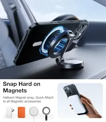 TORRAS Magnetic Slim Fit for iPhone 16 Pro Case, 6.3 inch, Ultra-Thin, Compatible with MagSafe, Lightweight Matte Anti-Scratch Hard PC Cover Phone Case, Clear Black - 4