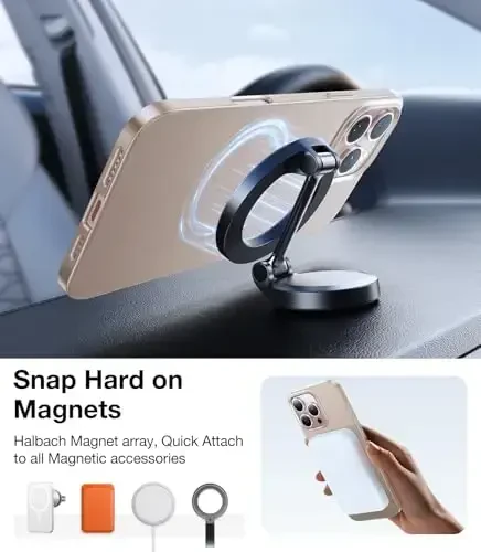 TORRAS Magnetic Slim Fit iPhone 16 Pro Case 6.3 dyuym uchun, MagSafe bilan mos keluvchi oʻta yupqa 16 Pro Case, yengil mat qoplamali tirnalishga qarshi qattiq kompyuter qopqogʻi iPhone 16 Pro uchun, Desert Titanium - 4