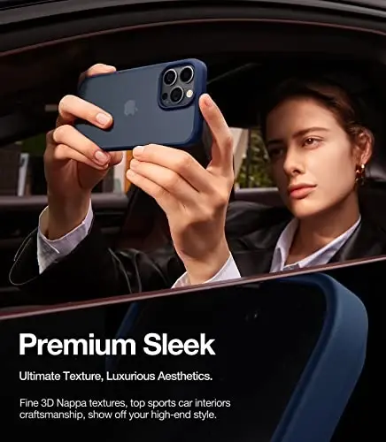 TORRAS Shockproof for iPhone 15 Pro Max Case Blue, [12FT Military Grade Drop Tested] Translucent Slim Protective Matte Hard Back Phone Case for 15 Pro Max 5G Guardian, Navy Blue Titanium - 5