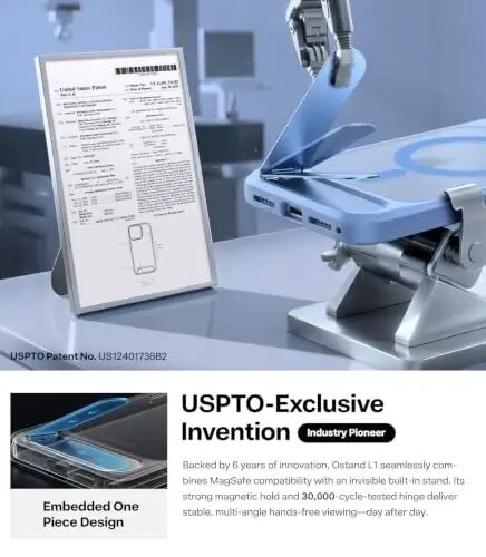 TORRAS Strong Magnetic & Seamless Stand for iPhone 18 Pro Max Case Glacier | Fit for MagSafe, Durable Kickstand, 4X Military-Grade Drop Protection, Impact Cushioning, Camera Control Button, Matte Blue - 3