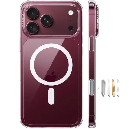 TORRAS Stronger Magnetic for iPhone 18 Pro Max Case, Anti-Yellowing Clear | Fit for MagSafe, Military Grade Drop Protection, Diamond Clear, Anti-Yellowing, Scratch Resistant, Camera Control, DIY Button - 1