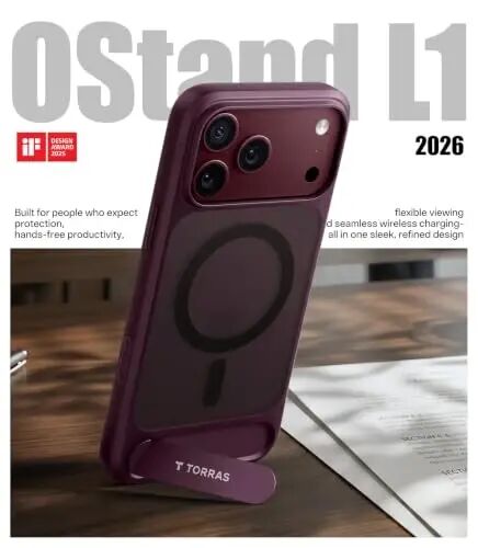 TORRAS Stronger Magnetic & Seamless Stand for iPhone 17 Pro Max Case Purple | Fit for MagSafe, Military Grade Drop Protection, Invisible Adjustable Kickstand, Camera Control Button, Translucent Matte - 2
