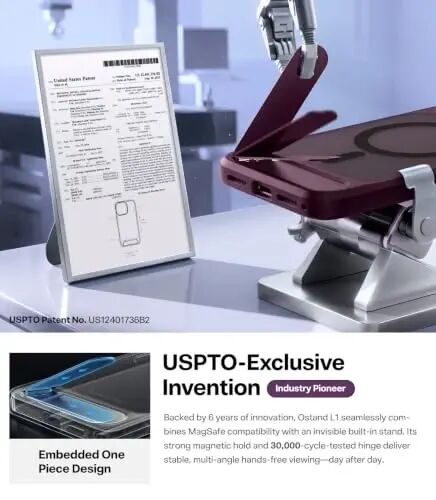 TORRAS Stronger Magnetic & Seamless Stand for iPhone 17 Pro Max Case Purple | Fit for MagSafe, Military Grade Drop Protection, Invisible Adjustable Kickstand, Camera Control Button, Translucent Matte - 3