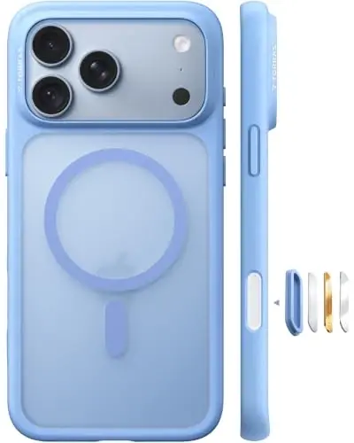 TORRAS Stronger Magnetic Shockproof for iPhone 18 Pro Case, Glacier Blue | Fit for MagSafe, Military Grade Protection, Camera Control, DIY Button, Premium Feel, Translucent Slim Case Anti Fingerprint - 1