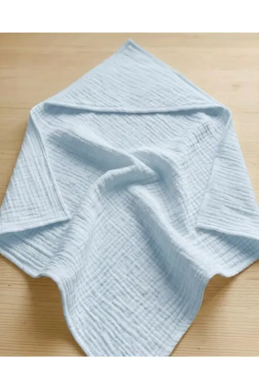 To'rt qavatli muslin chaqaloq bolalar sochiq pechka hammom sochiq paxta plyaj sochiq poncho 4 qavat - 2