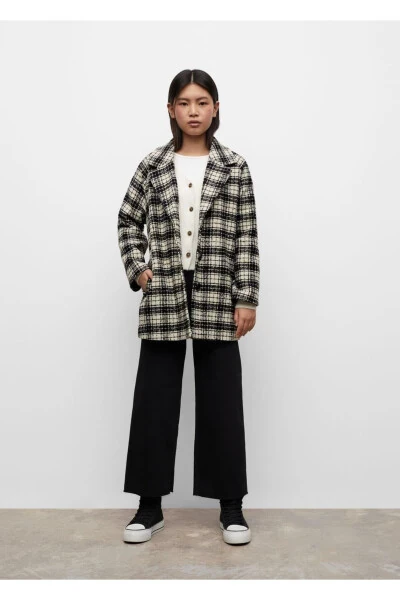 Toʻrtburchak koʻrkamli palto - MANGO TEEN (1)