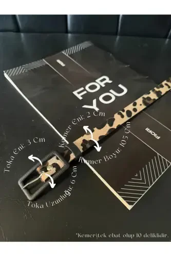 To'rtburchak qoplamali qisqichli ingichka ayollar shim kamar, kurtka kamar, ko'ylak kamar-Leopard - 4