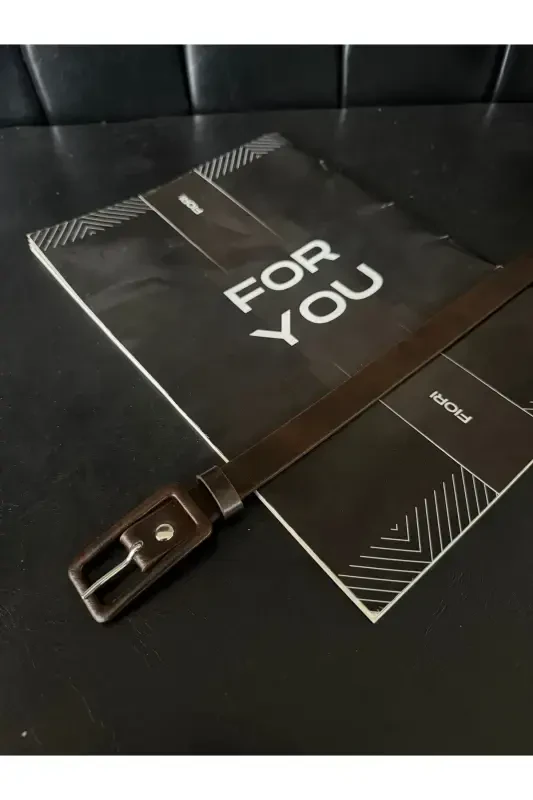 To'rtburchak qoplamali qisqichli ingichka ayollar shim kamari, kurtka kamari, ko'ylak kamari-jigarrang - 2