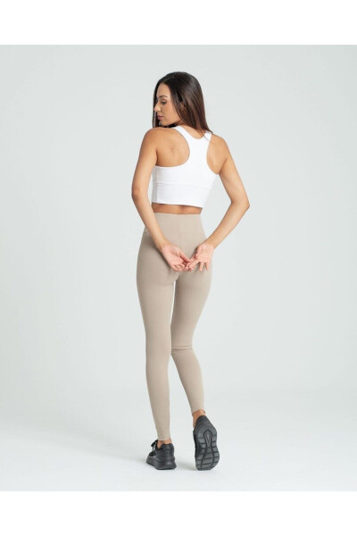 Tosh rangi korsetli chiziqli leggins - 7