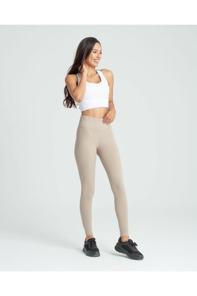 Tosh rangi korsetli chiziqli leggins - GENEL MARKALAR (1)