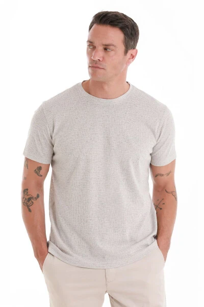 Tosh Regular Fit Jakarli Velosiped Yoqali Zig'ir Ko'ylak - 4