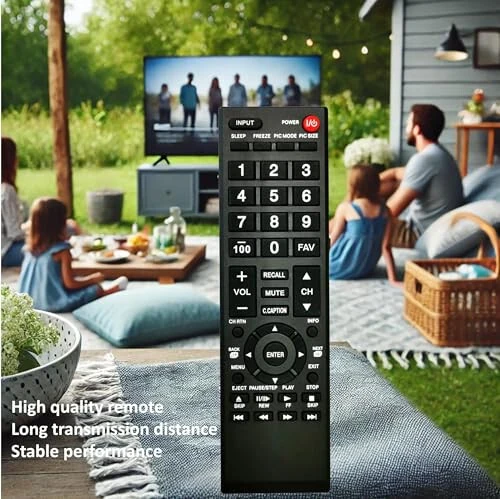 Universal Remote Control for Toshiba TV, Replacement for All Toshiba LCD LED HDTV 3D 4K UHD Smart TVs (Not for Fire TV) - 3