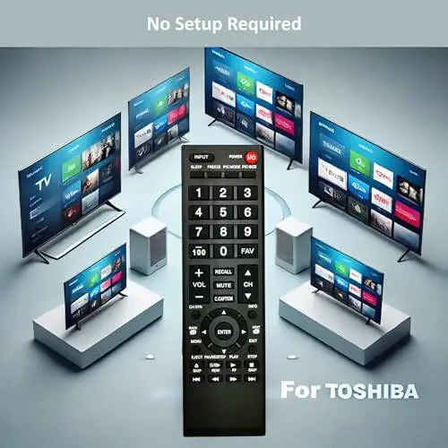 Universal Remote Control for Toshiba TV, Replacement for All Toshiba LCD LED HDTV 3D 4K UHD Smart TVs (Not for Fire TV) - 4