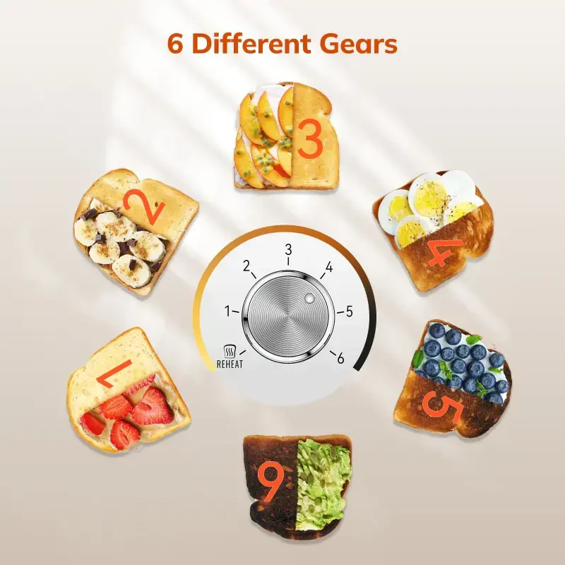 Toaster 4 Slice Toaster Keenstone Stainless Steel Retro Toasters, Bagel, Defrost, Reheat, Cancel Function 6 Shade Settings Removable Crumb Tray Auto Pop-Up, Kitchen Appliances, Apartment Essentials - 3
