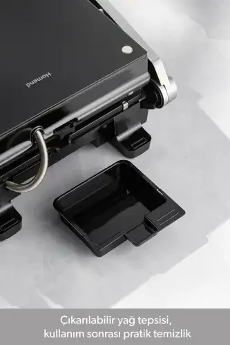 Тостер Grilliant 1343h с стеклянной поверхностью, 5 предустановленными программами, литыми пластинами, светодиодным дисплеем и функцией голосового оповещения - 10