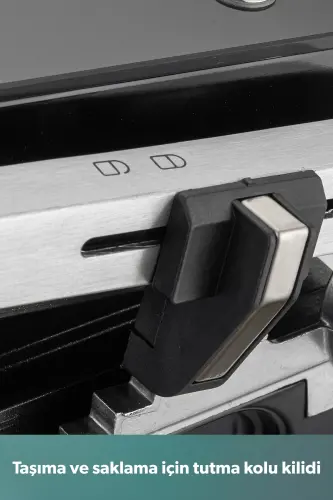 Тостер Grilliant 1343h с стеклянной поверхностью, 5 предустановленными программами, литыми пластинами, светодиодным дисплеем и функцией голосового оповещения - 8