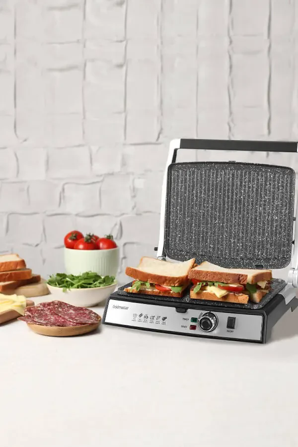 Тостер и гриль Tostmix Inox из нержавеющей стали 2000 Вт с гранитными съемными пластинами - 28