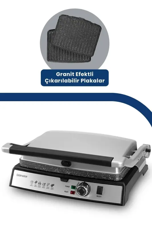 Tostmix Inox Paslanmaz Çelik 2000 Watt Granit Çıkarılabilir Plakalı Tost Ve Izgara Makinesi - NoColor-0dfa7f37 - 5