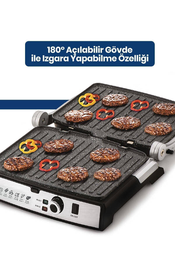 Tostmix Inox Zanglamaydigan Po'lat 2000 Vt Granit Chiqariladigan Plastina Toaster Va Grill Mashinasi - 30