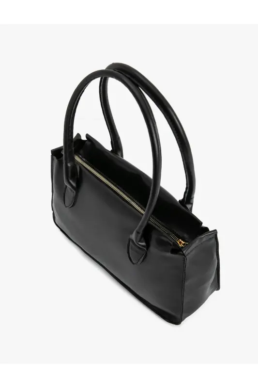 Tote Bag with Faux Leather Handles - 2