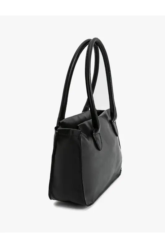 Tote Bag with Faux Leather Handles - 3
