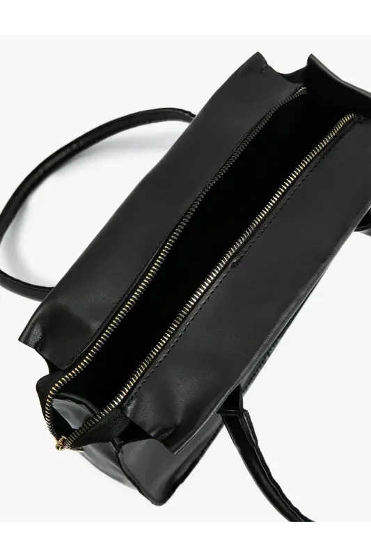 Tote Bag with Faux Leather Handles - 5