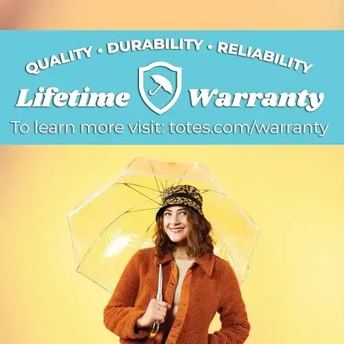 totes Adult Clear Bubble Umbrella with Dome Canopy and Lightweight Wind and Rain Protection - 6