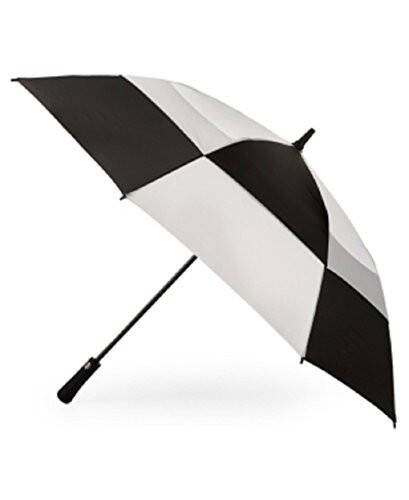 Totes Automatic Open Extra Large Vented Canopy Golf Stick Umbrella, Black - 1