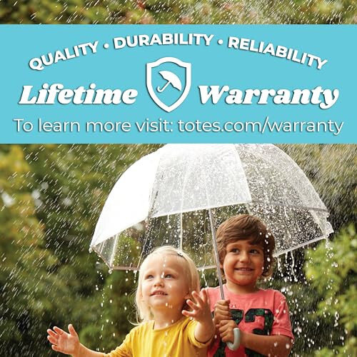 Totes Kids Clear Bubble Umbrella with Dome Canopy, Lightweight Design, Wind and Rain Protection, Pink, Kids - 38'' Canopy. - 6