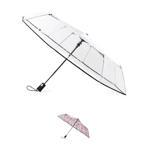Ultra Clear Folding Umbrella with Auto Open Technology - 6