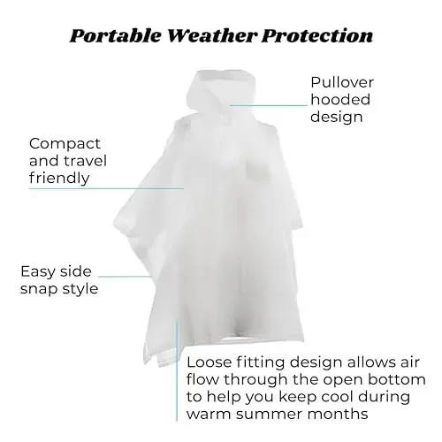 totes unisex-child Lightweight Hooded Packable Pancho With Side Snaps - TOTES (1)