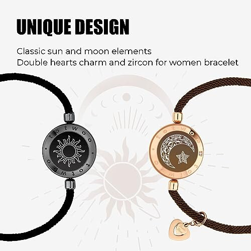 TOTWOO Long Distance Touch Bracelets for Couples, Vibration & Light up for Love Couples Bracelets | Long Distance Relationship Gifts for Girlfriend Bluetooth Pairing Jewelry - 4