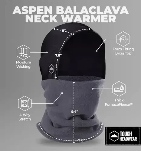 Tough Headwear Balaclava Erkaklar va Ayollar uchun Ski Maskasi - Mototsikl, Shiesty Maskasi - Termal Qishki Yuz Maskalari - Pasamontañas - 4