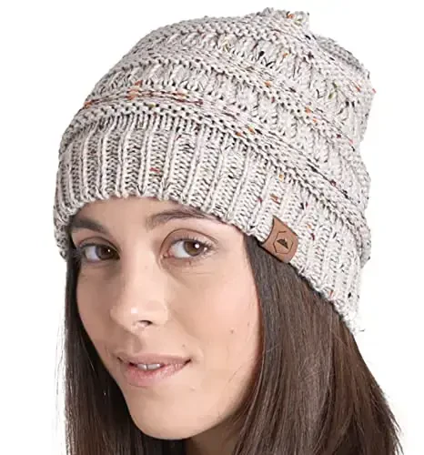 Tough Headwear Beanie Hat - Cable Knit Warmth - Winter Hats - Slouchy Fit - Beanies for Women - Itch-Free Winter Essentials 