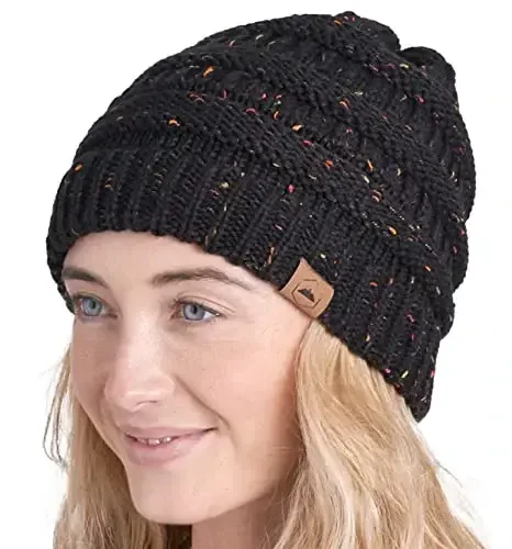 Tough Headwear Beanie Hat - Cable Knit Warmth - Winter Hats - Slouchy Fit - Beanies for Women - Itch-Free Winter Essentials 