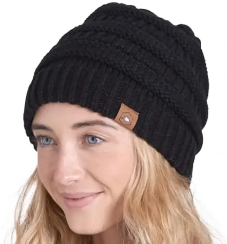 Tough Headwear Slouchy Beanie Hat - Itch-Free Winter Hats for Women - Stretchable Beanies for Women - Acrylic Winter Gear 