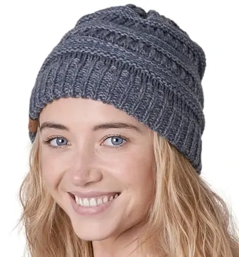 Tough Headwear Slouchy Beanie Hat - Itch-Free Winter Hats for Women - Stretchable Beanies for Women - Acrylic Winter Gear 