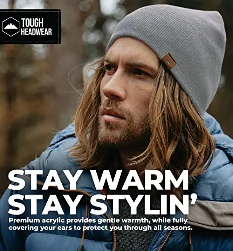Tough Headwear Daily Knit Beanie Hat - Thermal Warmth Winter Hat - Breathable, Stretch Fit Beanie for Women & Men - 4