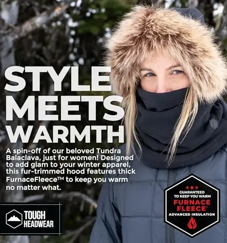 Tough Headwear Fleece Balaclava Ski Mask - Shamol o'tkazmaydigan yuz qoplamasi - Sovuq ob-havo uchun chang'i niqobi - Qishki aksessuarlar - TOUGH (1)